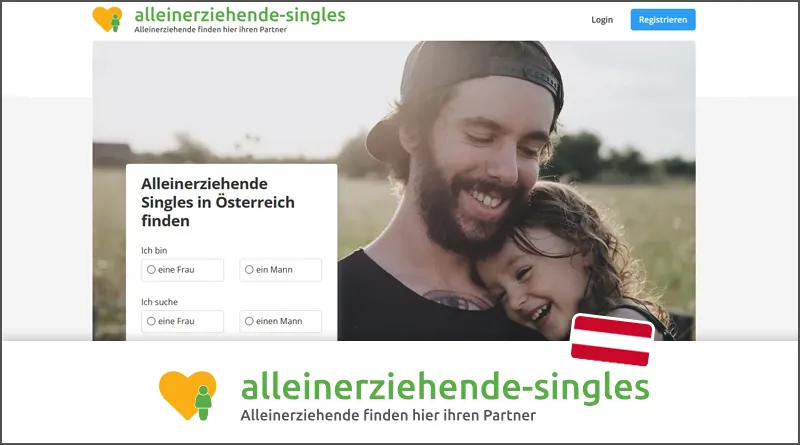 alleinerziehende-singles.at: Startseite der Singlebörse